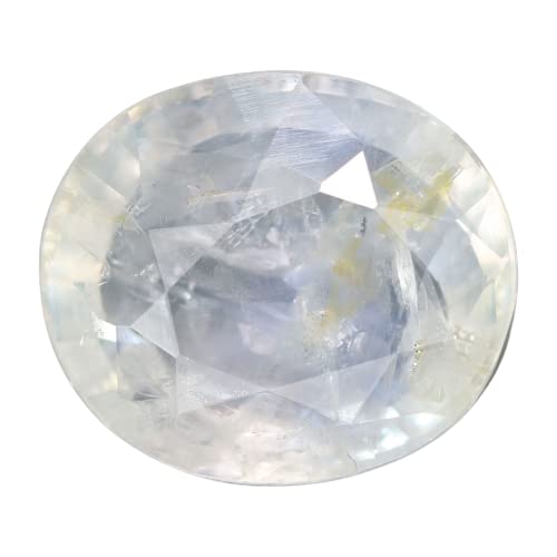 Saphir blanc Pukhraj authentique pour création bijou sur mesure 7,25 Ratti
