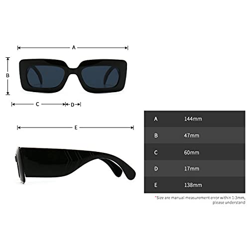 laureles/Square Snakeskin Pattern Rectangle Sunglasses Men Women Vintage Fluorescent Green Shade Glasses4