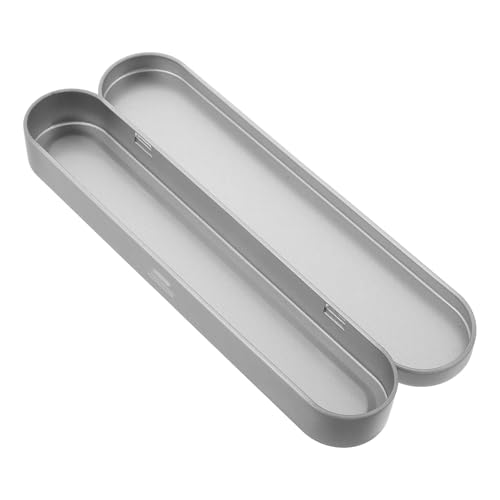 NOLITOY Estuche Rígido de Hierro para Organizador de Lápices y Raspador de Lengua Compacto y Resistente con Compartimentos para Pinzas de Pestañas y Útiles Escolares para Estudiantes y