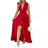 Vestidos Largos de Las Mujeres Elegantes de Trabajo for Usar Verano Cintura Alta Abrigo Boho Playa Vestido de Verano Estampado Dobladillo Dividido Maxi DRES (Color : 59, Size : X-Large)