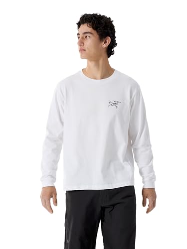 Arc'teryx Kragg Cotton Shirt LS Men's | Long-Sleeve Heavyweight Cotton Climbing Tee | White Light/Black, Medium