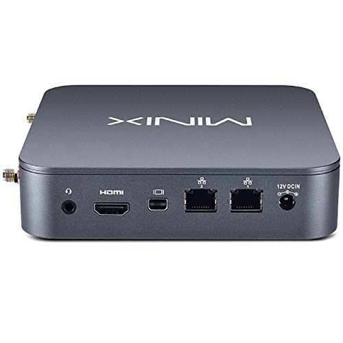 Image of MINIX NEO J51-C8 Max Mini Computer, 8GB /512GB M.2 PCIe NVMe SSD Windows 11 Pro, Aluminum /Wi-Fi6 /Dual 2.5GB LAN /USB-C /Triple Display /4K /Auto Power On /PXE Boot /RTC /Vesa Mount