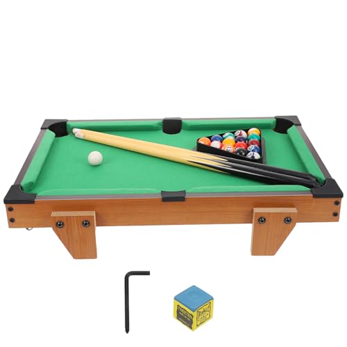 HEALSOPTHY Mesa de Billar para Competitiva de 69 Cm, Juego de Mesa de Billar para Hogar, Práctica y Creativa, 2 Jugadores, Color Madera, 2.18 Kg, Adecuado para Entretenimiento Infantil