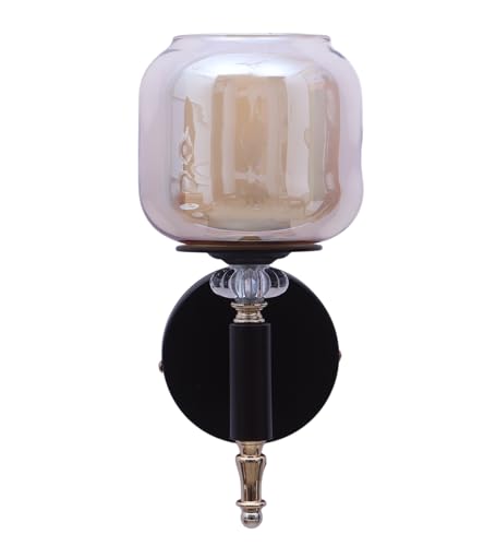 Image of ELAINTE Premium Wall Light | | Elegant Glass Wall Lamp for Living Room & Hallway | 3 Years Warranty | Free Bulb (Velora-Single)