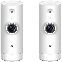 D-Link WiFi Security Camera HD, Mini Indoor, 2-Pack, Cloud Recording, Motion Detection and Night Vision, Works with ALEXA (DCS-8000LH/2PK-US)