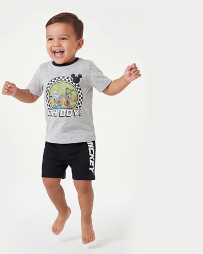 Image of Disney Mickey Mouse Lenticular Outfit for Boys, Toddler and Little Kids Clothes, T-Shirt and Shorts Set