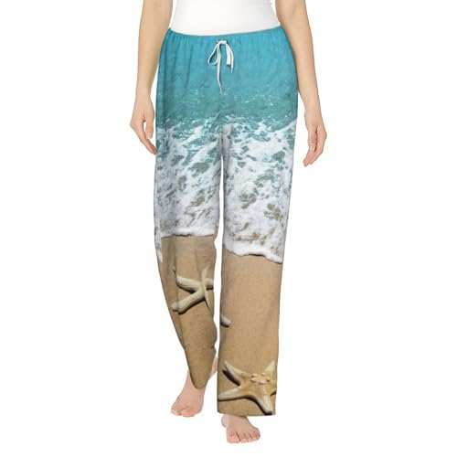Pantalon pyjama flanelle femme avec cordon imprimé homewear confortable