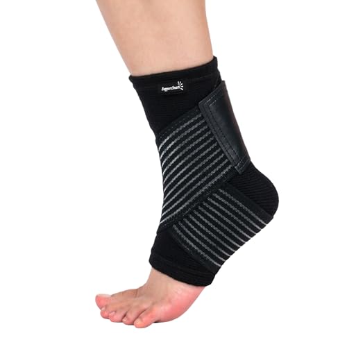 SUPPORTSMART Smart Ankle Brace - Compression Sleeve for Sprained Ankle, Heel Support for Plantar Fasciitis Relief Achilles Tendonitis, Ankle wrap for Pain Relief, Women & Men