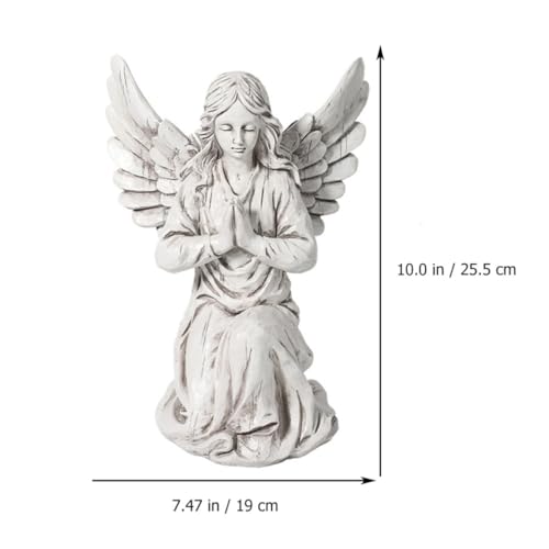 Sculpture ange blanc en résine idée cadeau déco intérieur - 3