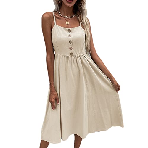 Robe longue sexy smock-back et fluide teinte abricot estivale taille M