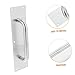 Mikikit Push Pull Stainless Steel Sliding Door Handle Plate for Industrial and Warehouse Use Easy and Convenient Design for High-Traffic Areas