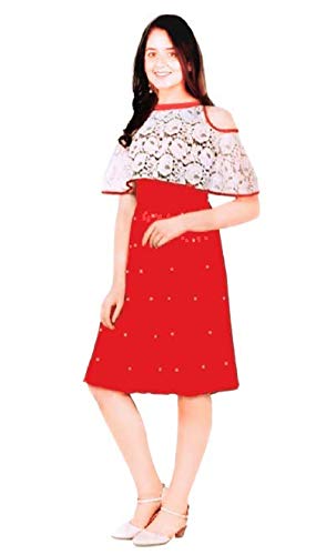 Image of FELLAMO Girl's A-Line Knee Length Dress