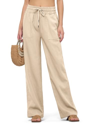 Image of Willit Women Linen Pants Wide Leg Palazzo Trousers 29 inch /31 inch / 33 inch