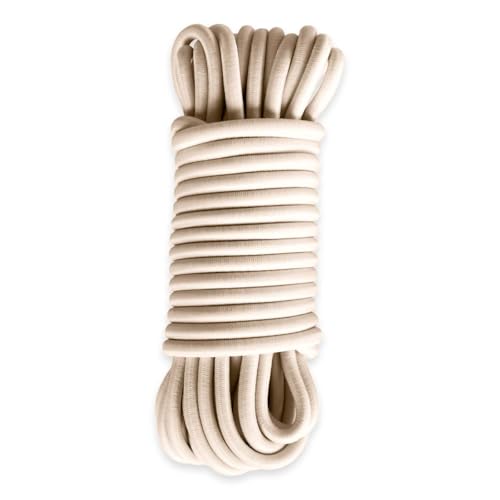 TECPLAST Sandow élastique Ivoire 15 mètres 9SW - Qualité Pro - Tendeur pour bâche de diamètre 9 mm