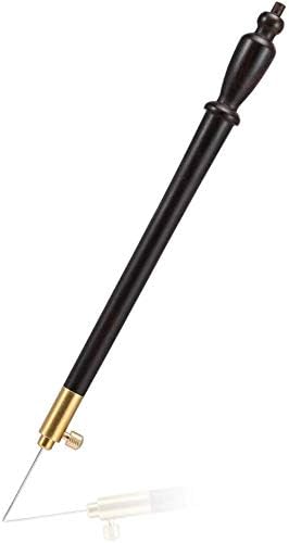 COPYLOVE Purple Sandalwood Handle French Crochet Embroidery, Beading Hoop, Sewing Tool Set Crochet Hook with Needles French Embroidery Sewing Tool DIY Crafts (with one Needle)