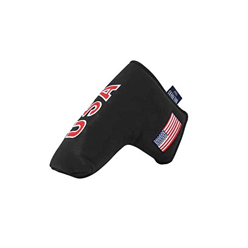Golf Blade Putter Cover USA Flag Headcover Synthetic Leather Magnetic Closure for Scotty Cameron Odyssey Taylormade Ping Callaway Patriotic (Blue)