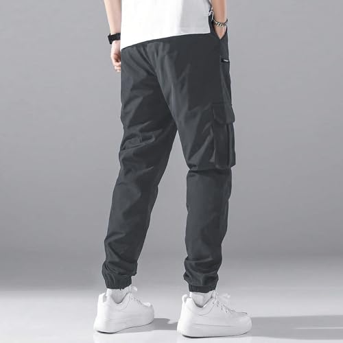 Baggy Pants Men Casual Cargo Pants with Elastic Waist Drawstring Loose Fit Tapered Pants for Outdoor and Fashion Wear3