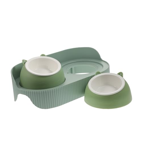 ibasenice Pet Food Dispenser Bowl Slip Double Bowl Feeder for Cats and Dogs Durable Design for Stable Feeding Easy to Clean for Indoor Pets