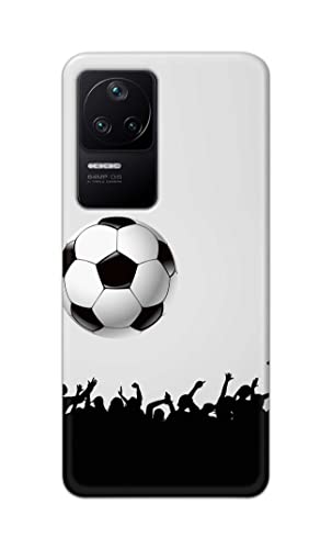 Image of Printed Hard Back Cover Case for Mi Poco F4 5G Back Cover (Football Icon) -702