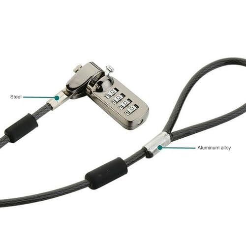 Cable bloqueo portátil contra tirones con contraseña de 4 dígitos 5
