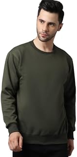 Yazh Texworld Sweat Shirt Men for Winter | Men's Casual Crew Neck Sweatshirt Black-picture-20