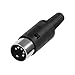MEIRIYFA DIN 5-Pin Male Plug Connector, 4 Pack DIN 5 Pin Plug MIDI Cable Adapter Socket Solder Terminals Connector for Microphone Amplifiers