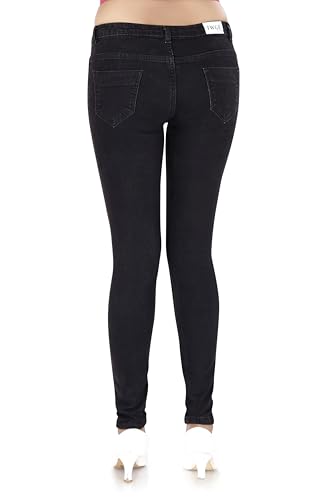 Image of TWGE - Women's Low Rise Skinny Fit Jeans - Single Button, Stretchable Denim Pants - Ankle Length - Stylish Casual Wear