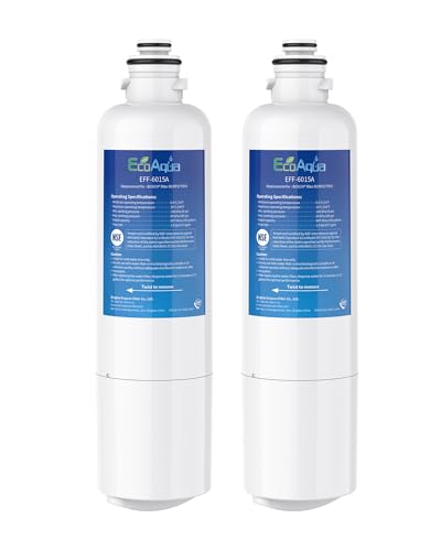 Image of EcoAqua 11032531 Replacement for Bosch® Ultra Clarity® Pro BORPLFTR50, 12033030, 11025825, BORPLFTR55, B36CD50SNS, B36CT80SNS, B36CL80ENS, B36FD50SNS, WFC100MF, Refrigerator Water Filter, 2 Filters