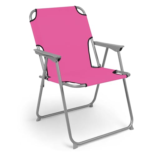 Spetebo Piccolo Campingstuhl - pink - klassischer Gartenstuhl zum...