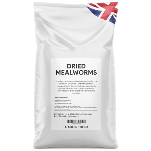 Premium Dried Mealworms 5L Bag UKGROW
