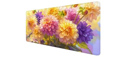Tapis de souris gaming floral XXL pour sublimer votre bureau PC portable