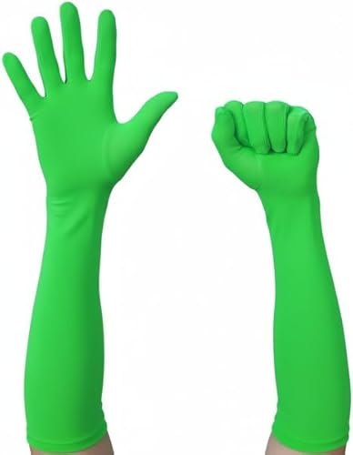 JOMOCARE Chromakey Gloves Green Chroma Key Glove Invisible Effects Background Chroma Keying Gloves for Green Screen Photography Photo Video (Tight, Green)
