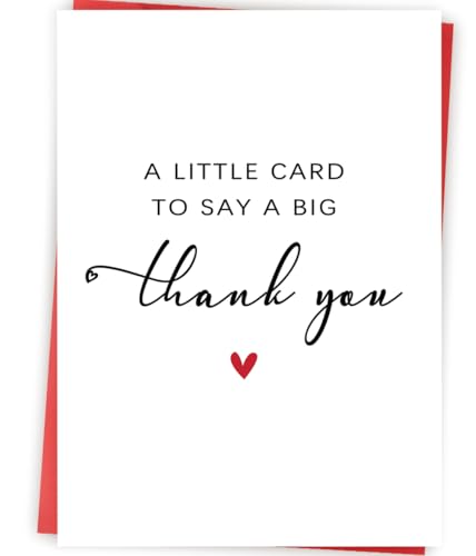 Zyulin Simple Thank You Card Gifts for Men Women, Appreciation Gifts for Teacher Boss, A Little Card to Say A Big Thank You