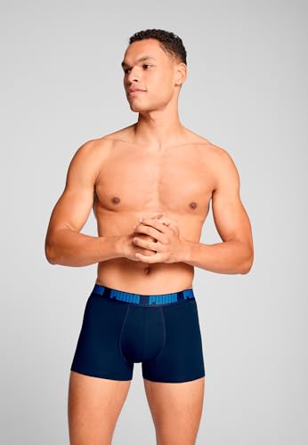 Puma Everyday Heritage Lot de 2 Boxers à Rayures XL, Combo True Blue, XL