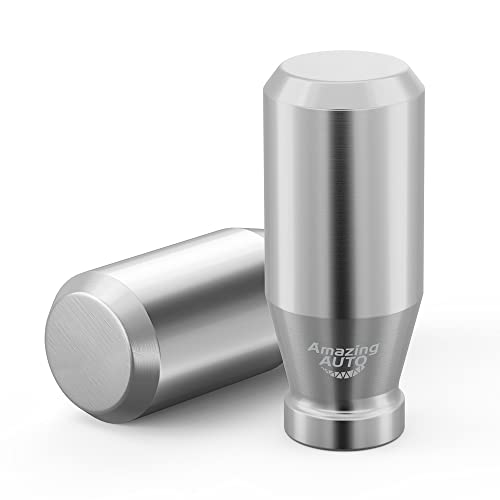 Amazing Auto (Silver) Automatic Manual Weighted Shifter Knob Gear Shift Knobs For Mazda Miata Nissan 350Z Subaru Sti With Metal Adapters M8X1.25,M10X1.25, M10X1.5, M12X1.25 #TOP6