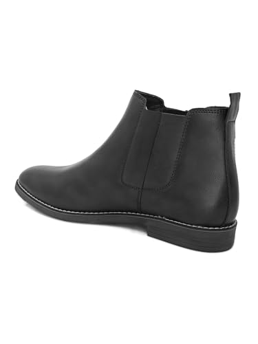 Image of FENTACIA Faux Leather Formal Chelsea Boots for Men