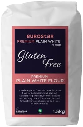 Eurostar Premium Gluten Free Plain White Flour, 8 x 1.5kg)