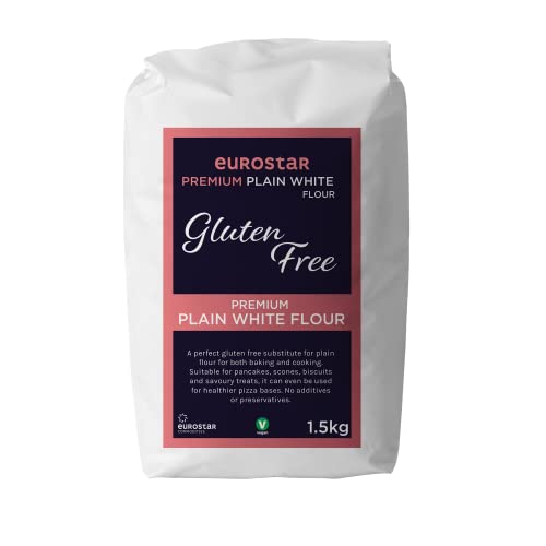 Eurostar Premium Gluten Free Plain White Flour, 8 x 1.5kg)