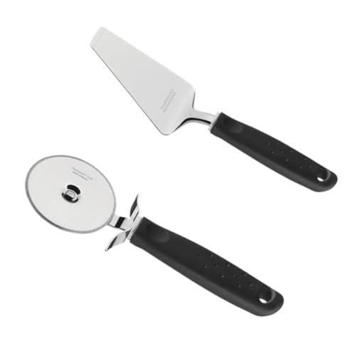 Kit Cortador + Espátula De Pizza Inox Ultilitá Tramontin@ Cabo Preto