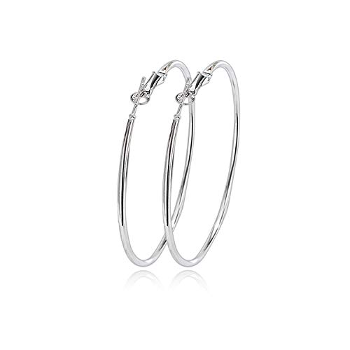 925 Sterling Silver Circle Endless Hoop Earrings - Jewellery for Women