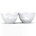 Price comparison product image FIFTYEIGHT PRODUCTS Cups/Medium Bowls Set No. 1 "Grinning & Kissing (Porcelain, 200 ml, White, Made in Germany)