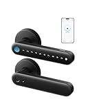 eufy Smart Lock FamiLock C32, Fingerprint Keyless Entry Door Lock with Handle for Interior Doors, Built-in Wi-Fi (2.4 GHz Only), App Control, Self-Learning AI, Auto Lock, 4 AA Batteries, Alexa/Google
