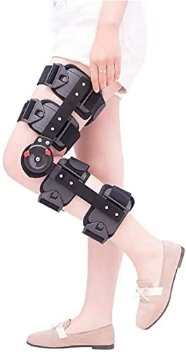 Genouillère ROM articulée orthopédique réglable ligament pour jambe gauche droite