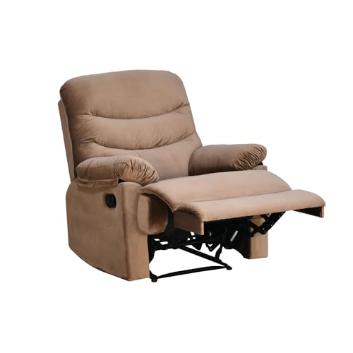Image of Nilkamal Skelton Wood 1 Seater Upholstered Recliner with Pocket Spring (Color - Brown; Delivery Condition - Knock Down)