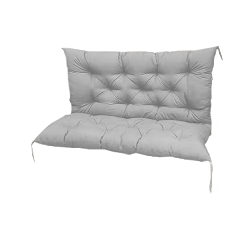 Coussin de banc de jardin gris antidérapant et confortable pour balancelle