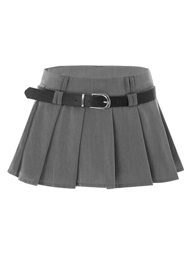 Amazon.com: Linjinx Women's High Waist Pleated Mini Skirt