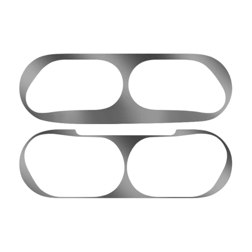 Jemey Metal Dust Guard for Apple AirPods Pro 3 Case – Ultra-Thin Magnetic Sticker, Anti-Dust & Scratch Protection Cover – Prevents Iron/Metal Shavings (Compatible with AirPods Pro 3 Only) (Silver)