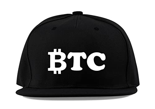 Casquette Bitcoin en coton respirant avec visière plate géométrique et filet noir