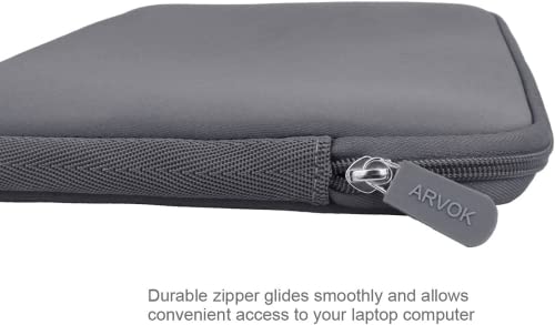 Image of Arvok 17-17.3 Inch Laptop Sleeve Multi-Color & Size Choices Case /Water-Resistant Neoprene Notebook Computer Pocket Tablet Briefcase Carrying Bag /Pouch Skin Cover for HP /Dell /Lenovo /Asus /Acer, Grey
