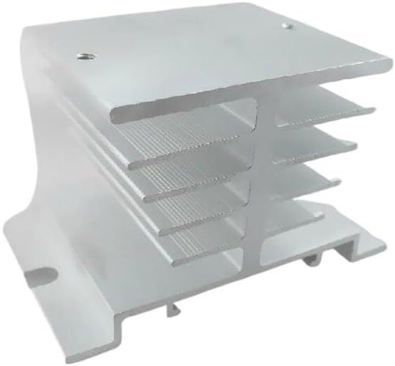 Aluminum Alloy Heat Sink 80mm x 50mm x 50mm for SSR Solid State Relay Guide Rail Radiator(White)